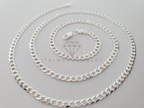 Cadena Cubana 3mm Plata .925