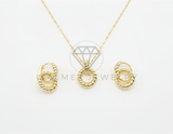 Juego de Lujo - 106426 - Juego Doble Circulo Oro Laminado 18K
