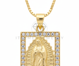 Collar Elegante - 106486 - Collar Dije Virgen de Guadalupe CZ Clara - Oro Laminado 18K