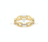 Anillo de Lujo - 106492 - Anillo Ajustable Inspirado David Yurman Stax CZ Clara - Oro Laminado 18K