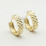 Arete de Lujo - 106507 - Huggie Estilo Rolex - Oro Laminado 18K