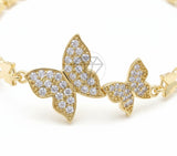 Pulsera de Lujo - 106525 - Pulsera Mariposas CZ Clara - Oro Laminado 18K