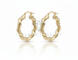Arete de Lujo - 106706 - Arracada Retorcida 4 CM - Oro Laminado 18K