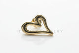 Arete de Lujo - 106709 - Arete Corazon - Oro Laminado 18K