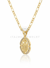 Collar Elegante - 106803 - Collar Virgen CZ Clara - Oro Laminado 18K