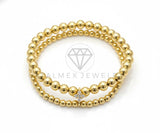 Pulsera de Lujo - 106808 - Doble Pulsera Inspirado Diseñador Europeo CZ Clara - Oro Laminado 18K