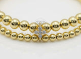 Pulsera de Lujo - 106808 - Doble Pulsera Inspirado Diseñador Europeo CZ Clara - Oro Laminado 18K