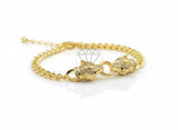 Pulsera de Lujo - 106864 - Pulsera Ajustable Jaguar Inspirado Diseñador Europeo CZ Clara - Oro Laminado 18K