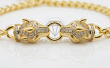 Pulsera de Lujo - 106864 - Pulsera Ajustable Jaguar Inspirado Diseñador Europeo CZ Clara - Oro Laminado 18K