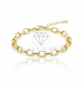 Pulsera de Lujo - 106871 - Pulsera Ajustable Eslabones - Oro Laminado 18K