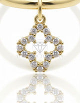 Anillo de Lujo - 106898 - Anillo Ajustable Dije Diseño Europeo CZ Clara - Oro Laminado 18K