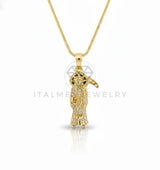 Collar Elegante - 106902 - Collar Santa Muerte CZ Clara - Oro Laminado 18K