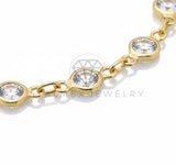 Pulsera de Lujo - 106924 - Pulsera Ajustable Cristal - Oro Laminado 18K