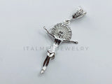 Dije de Lujo - 106266 - Dije Cristo con Circonia - Plata .925