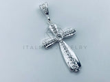 Dije de Lujo - 106269 - Dije Cruz Hilera con Circonia - Plata .925