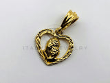 Dije de Lujo - 104185 - Dije Corazón Madre e Hijo - Oro Laminado 18K