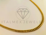 Cadena Clasica - 105430 - Estilo Monaco Miami 6mm Oro Laminado 18K.