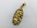 Dije Religioso - 100442 - Virgen de Guadalupe con Circonia Clara Oro Laminado 18K