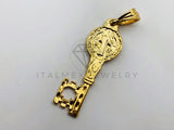 Dije de Lujo - 104192 - Dije Llave San Benito Dorado - Oro Laminado 18K