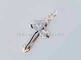 Dije Religioso - 105178 - Dije Cruz Lisa - Plata .925