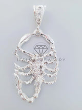 Dije No Religioso - 104813 - Dije Alacran CZ Clara Grande Plata .925