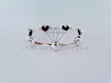 Anillo de Dama - 105042 - Anillo Corazones Lisos - Plata .925