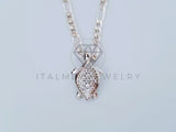 Dije Elegante - 104992 - Diseño Tortuga con Circonia Mini - Plata .925