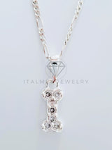 Dije No Religioso - 104796 - Dije Huesito CZ Clara Mini Plata .925