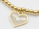 Pulsera de Lujo - 106424 - Pulsera Corazon CZ Oro Laminado 18K