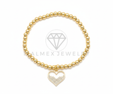 Pulsera de Lujo - 106424 - Pulsera Corazon CZ Oro Laminado 18K