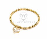 Pulsera de Lujo - 106424 - Pulsera Corazon CZ Oro Laminado 18K