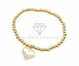 Pulsera de Lujo - 106424 - Pulsera Corazon CZ Oro Laminado 18K