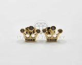 Broquel de Lujo - 106400 - Arete Corona CZ Oro Laminado 18K