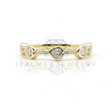 Anillo de Lujo - 106572 - Anillo Ajustable Corazones CZ Clara - Oro Laminado 18K