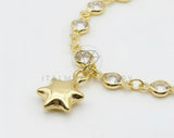 Pulsera de Lujo - 106626 - Pulsera Ajustable Estrella - Oro Laminado 18K