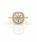 Anillo de Lujo - 106984 - Anillo Ajustable CZ Clara - Oro Laminado 18K