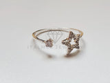 Anillo de Dama - 107019 - Anillo Ajustable Estrellita CZ Clara - Plata .925