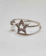 Anillo de Dama - 107019 - Anillo Ajustable Estrellita CZ Clara - Plata .925