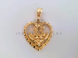 Dije Elegante - 104404 - Dije Corazón 15 Años Tamaño Chico Oro Laminado 18K