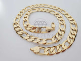 Cadena Clasica - 100322 - Estilo Figaro 3x1 12mm/24" Dorada Oro Laminado 18K
