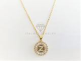 Collar Elegante - 102627 - Collar Inicial "Z" Con CZ Clara Oro Laminado 18K