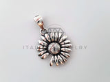 Dije No Religioso - 104414 - Dije de Girasol en Plata Fina .925