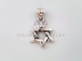 Dije Religioso - 104416 - Dije de Estrella de David en Plata Fina .925