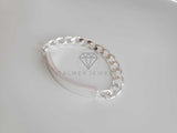 Pulsera de Lujo - 102177 - Esclava Cubana Placa Militar 10mm Plata Fina .925