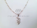 Dije No Religioso - 104459 - Dije de Bailarina Circonia Clara en Plata Fina .925