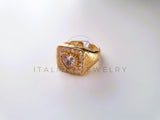 Anillo de Lujo -103759 - Diseño Graduacion Corazon CZ Clara Oro Laminado 18K