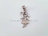 Dije No Religioso - 104459 - Dije de Bailarina Circonia Clara en Plata Fina .925