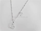Dije No Religioso - 103237 - Diseño Corazón Mamá CZ Clara Plata Fina .925