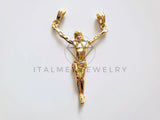 Dije Religioso - 104195 -  Cristo Clásico Grande Oro Laminado 18K