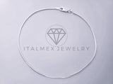Tobillera Clasica - 104280 - Diseño Cola de Rata 1.1mm/9 Pulgadas - Plata .925